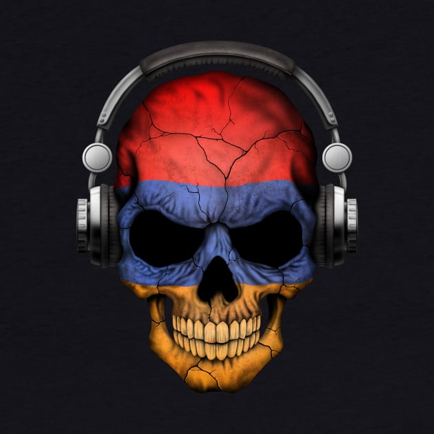 Dark Skull Deejay with Armenian Flag by jeffbartels